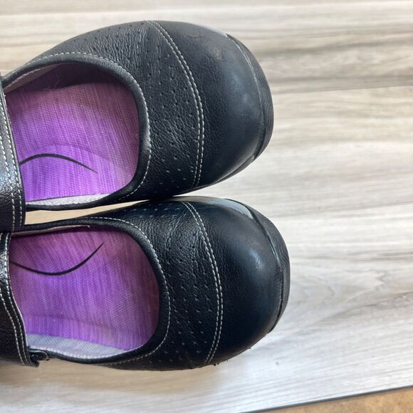 Dansko Women's Size 38 (US 7.5-8) Hadley Flat Comfort Mary Jane Black Leather - Picture 8 of 11